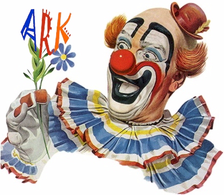 ARK Web Design. Clown and flowers ** ARK Webontwerp. Nar en blomme